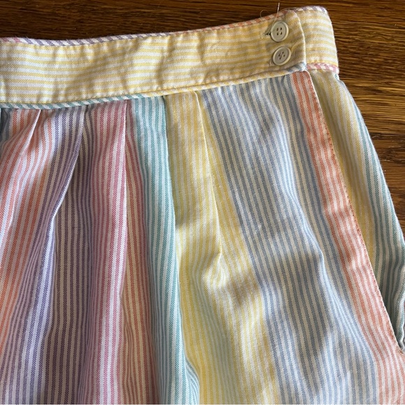 vintage Union rainbow cotton skirt striped coastal “12” 26” waist - Picture 4 of 9